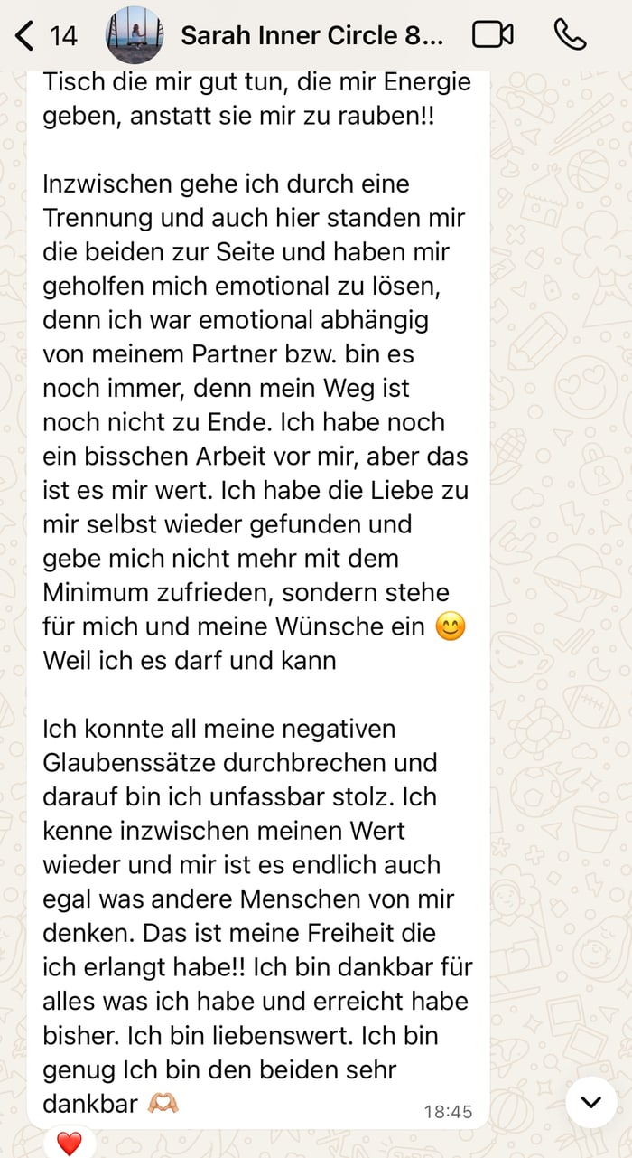 Nachricht von Sandra