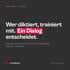 Textkachel von iTechGenius: Wer diktiert, trainiert mit. Ein Dialog entscheidet.