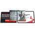Drei digitale Bildschirme zeigen Marketinginhalte mit den Texten "Warum Ihr Vertriebsteam trotz harter Arbeit auf der Stelle tritt", "Arbeiten Sie noch für Ihre Leads oder arbeiten Ihre Leads schon für Sie?" und "Geschichte".