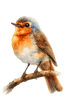 Zeichnung eines kleinen Vogels, der auf einem Ast sitzt.