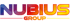 Das NUBIUS GROUP Logo zeigt einen Farbverlauf von Blau, Lila, Rot, Orange und Gelb.
