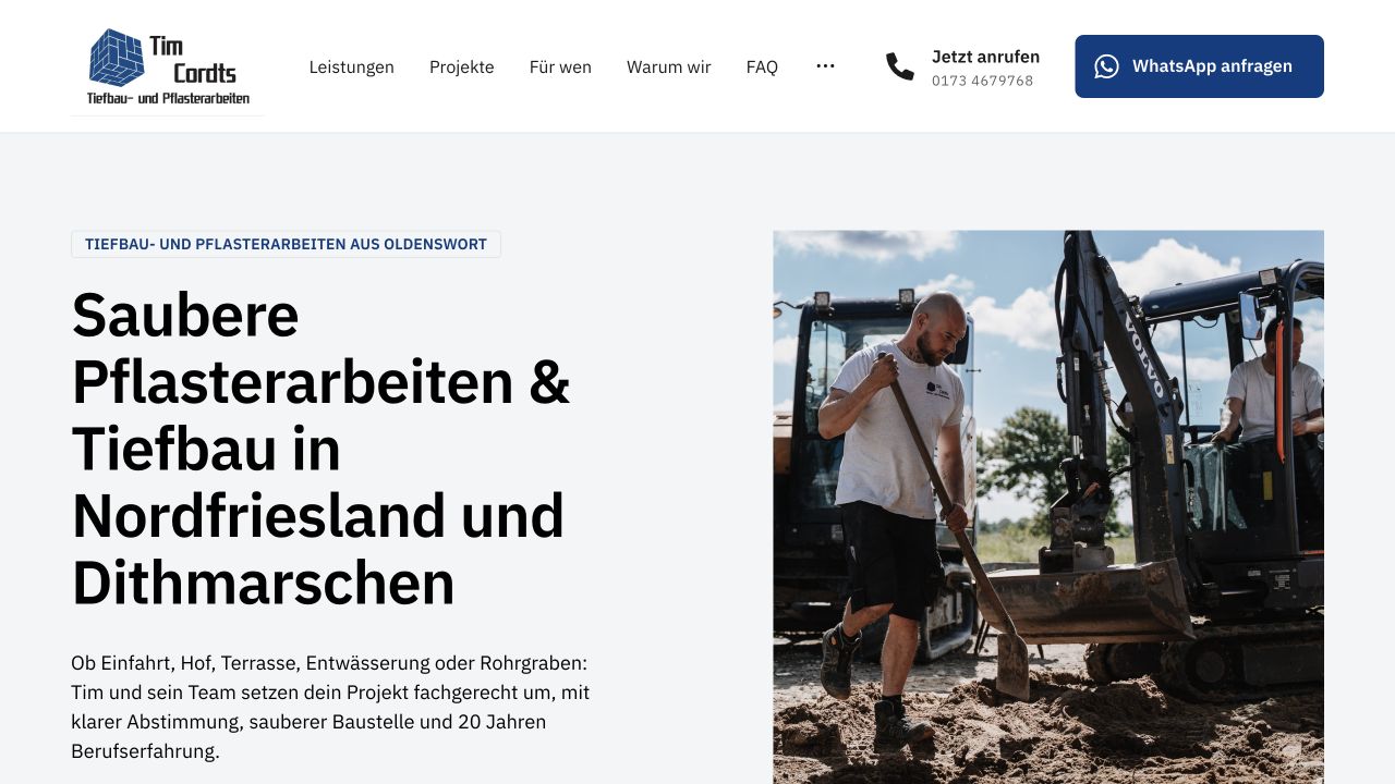 Website von Tim Cordts in einer Laptopansicht