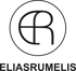 Schwarz-weißes Logo: Verschlungene Buchstaben ER in einem Kreis über „ELIASRUMELIS“.