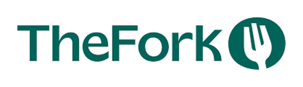 Logo bleu avec une étoile blanche au centre entourée de cinq formes incurvées.