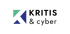 Logo mit stilisiertem "K" aus grünen und blauen Dreiecken; daneben steht "KRITIS & cyber" in schwarzer Schrift.