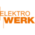 Orangefarbenes Logo mit dem Text "ELEKTRO WERK" auf weißem Hintergrund.