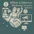 Händedruck mit Smartphone, Monitor, Sprechblase und Text "Affiliate & Influencer Marketing: Vertrauen skalieren".