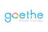 Goethe Biotechnology Logo mit bunten Sechsecken im Buchstaben "o".