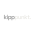 Kundenlogo:  Kipppunkt, mit grauem Text auf dunkelgrünem Hintergrund.