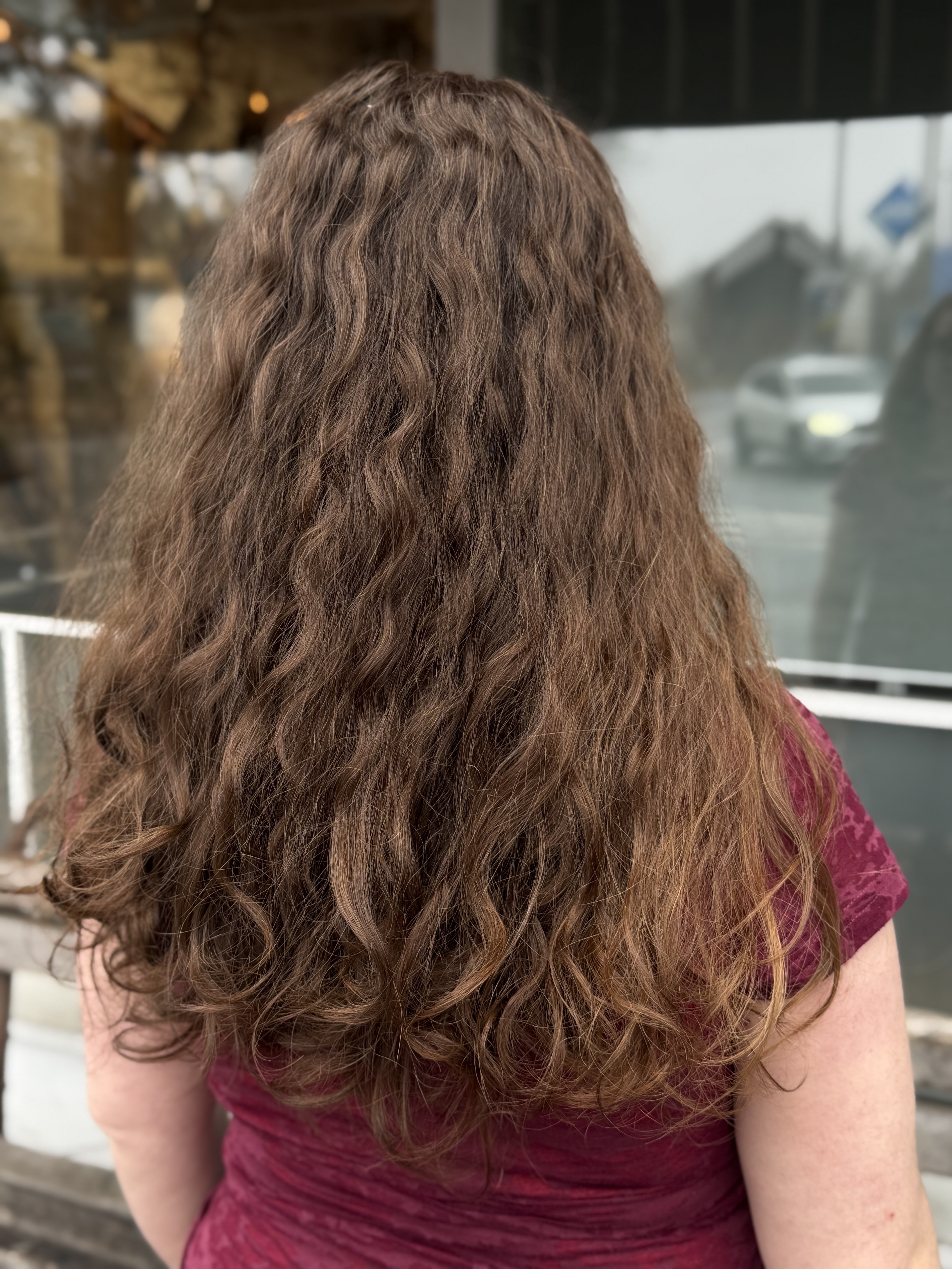 Lockenschnitt vorher und nachher