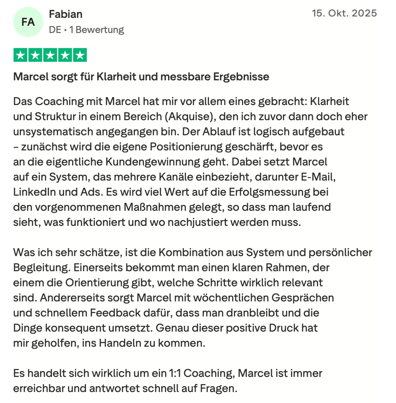 Kundenbewertung