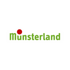 Grünes Münsterland Logo mit rotem Punkt über dem "ü" auf weißem, abgerundetem Rechteck.