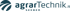 Logo von agrarTechnik.it Seeber mit blauem Kreissymbol und stilisierten Furchen auf schwarzem Hintergrund.