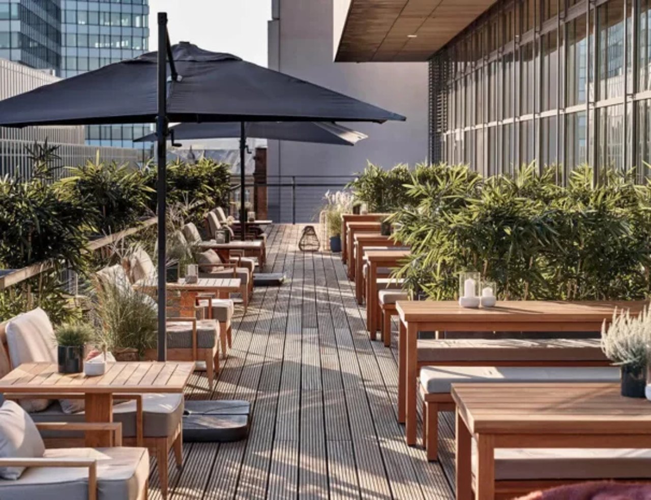Terrasse der Location