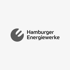 Logo der Hamburger Energiewerke mit grauem, stilisiertem "E"-Symbol und Text "Hamburger Energiewerke".
