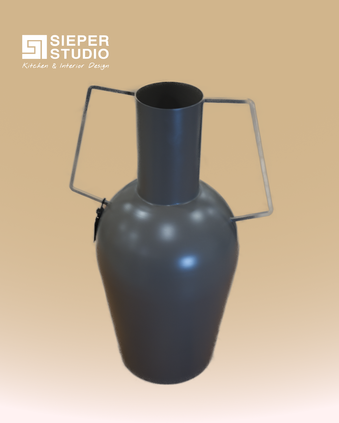 Jarrón negro disponible en Sieper Studio Tenerife