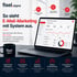 Laptop zeigt E-Mail-Marketing-Dashboard mit Statistiken, daneben Tasse mit "fisel digital" Logo.