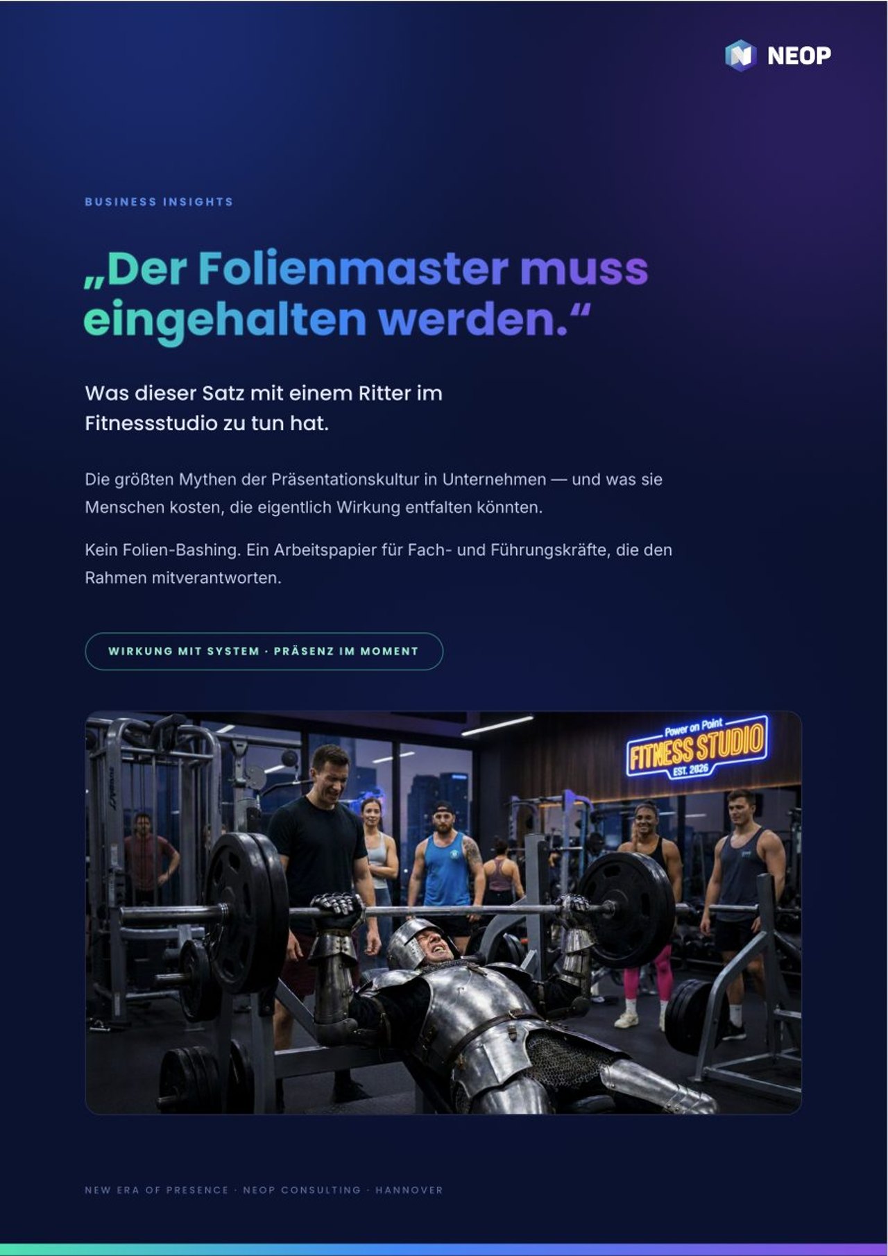 „Der Folienmaster muss eingehalten werden.“