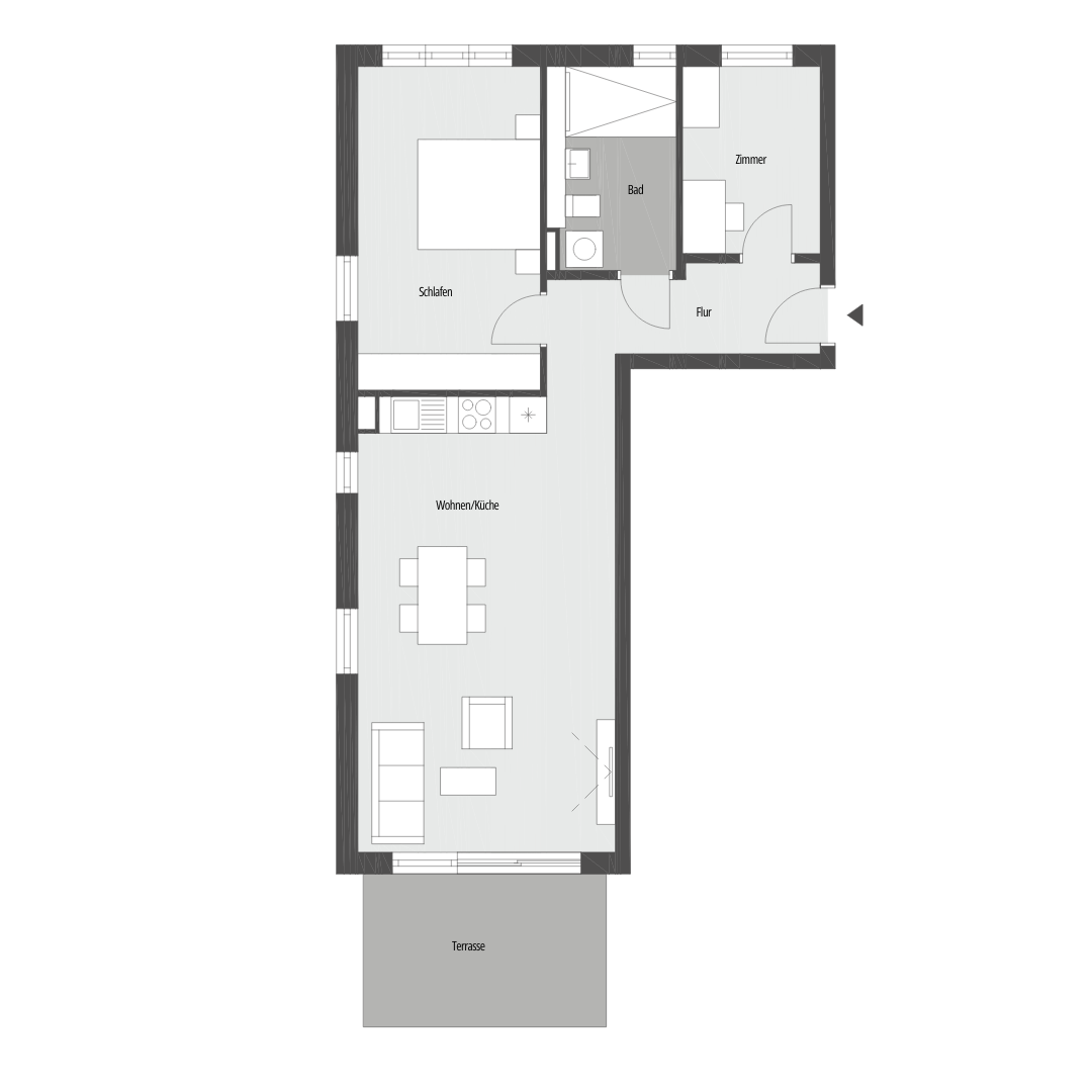 Grundriss Wohnungstyp I