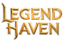 Golden, textured text reads "LEGEND HAVEN" in a fantasy-style font.