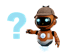 Ein orangefarbener Roboter mit Schiebermütze schwebt neben einem großen hellblauen Fragezeichen.
