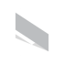 Ein stilisiertes, vertikales, sechseckiges Logo in Weiß und Grau auf dunkelgrünem Hintergrund.