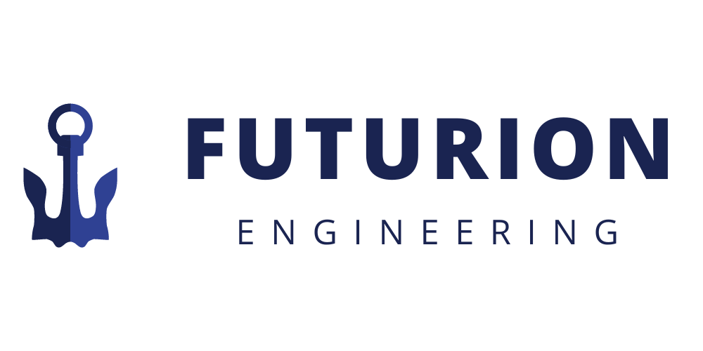 Logo Futurion Engineering mit Anker-Symbol auf grünem Hintergrund.
