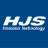 HJS Emission Technology Logo: Weißer HJS-Schriftzug über „Emission Technology“ auf blauem Hintergrund.