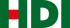 Grüne Buchstaben "HD" mit einem roten Quadrat in der Mitte des "H" auf grünem Hintergrund.