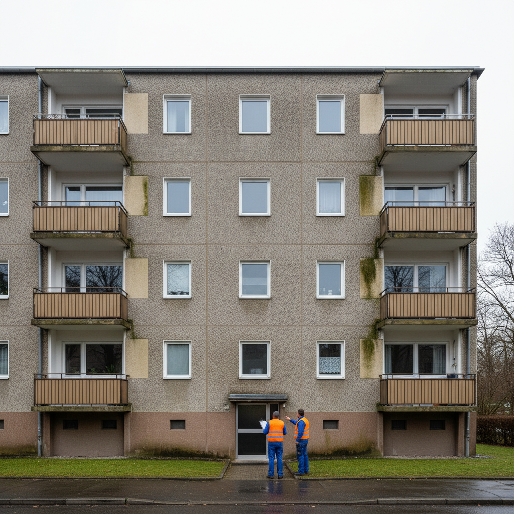 Fassade vor der Sanierung in Berlin