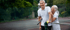 Active seniors enjoying tennis for healthy aging and mobility