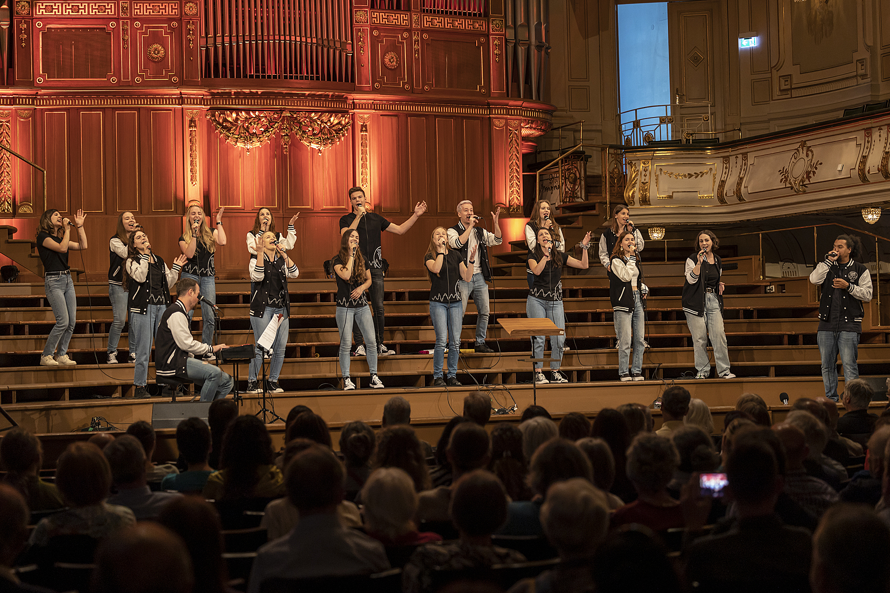 Vocal ensemble STYV performing in the Stefaniensaal, Voices of Spirit 2022, Graz