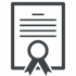 Symbol: Urkunde mit Prüfsiegel