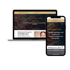 Laptop und Smartphone mit der Website von TI BEAUTY BAR, die Maniküre- und Pediküre-Dienste anbietet.