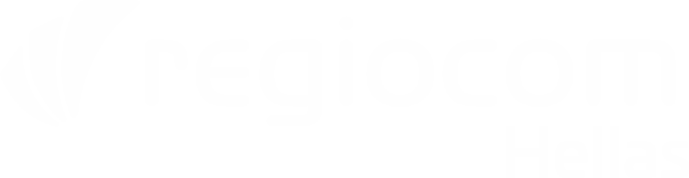 Weißes Regiocom Hellas Logo