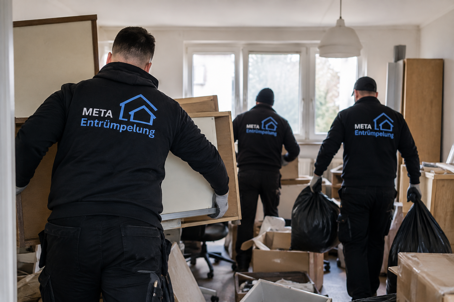 Entrümpelungs-Team von META beim Einsatz in Leopoldshöhe