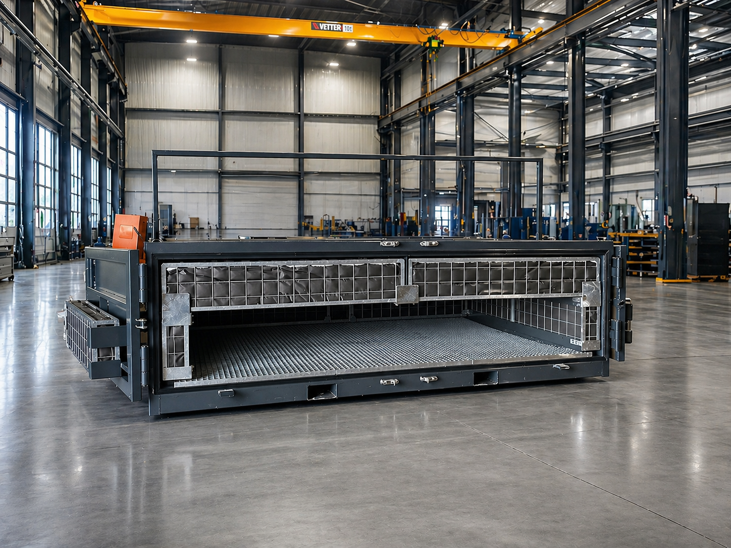 Innenansicht des Dry Fire Storage mit AkkuGrain-Auskleidung