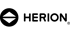 Schwarzes Herion-Logo mit einem Kreis, der ein Dreieck nach oben und ein Dreieck nach unten zeigt.