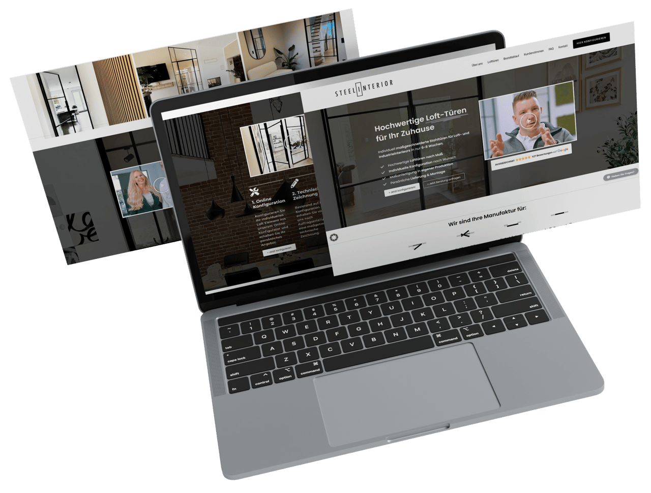 Website-Mockup Steel Interior