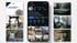 Smartphone mit dem Instagram-Profil von JUNO-BAU, umgeben von Baustellenfotos, Baggern und einem Projektbericht.