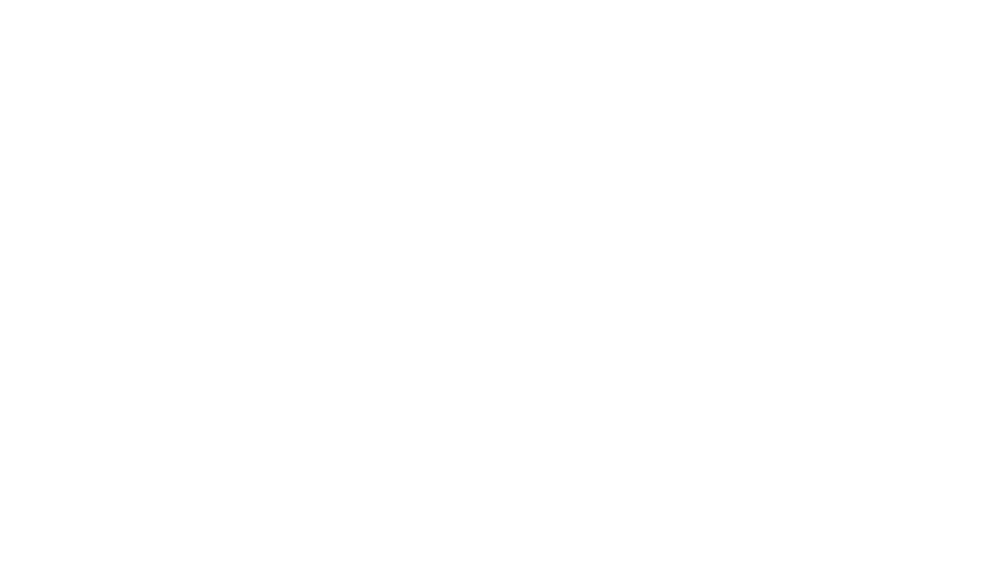 Allraunde Illustration  Design Logo, weiße Schrift mit einem Strich darüber welcher in zwei Blättern mittig aufbricht