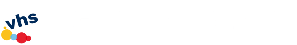 VHS DIGITALISIEREN.DE Logo mit VHS-Schriftzug und Luftballons.