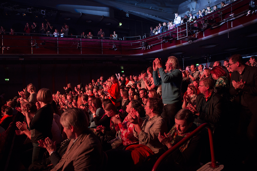 Maybebop taking their bows after the Orpheum concert, Voices of Spirit 2015, Graz