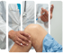 Doctor injects A2M therapy into a patient’s knee to support joint healing.