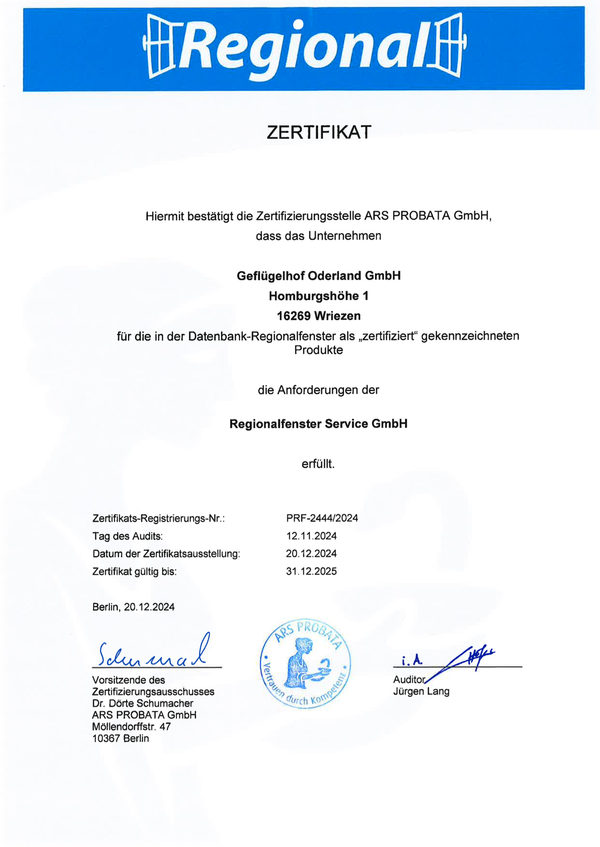 Zertifikat 1