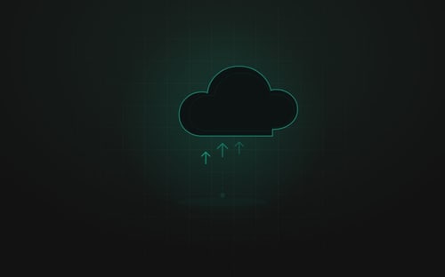 Illustration einer Cloud mit sicherem Datentransfer