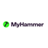 Schwarzer Hammer in grünem Kreis links neben dem Text „MyHammer“ in schwarzer Schrift auf weißem Hintergrund.