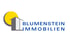 Logo von Blumenstein Immobilien mit stilisiertem Haus und gelber Sonne.