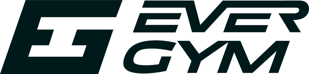 Dunkelgrünes Ever Gym Logo mit einem stilisierten Buchstaben E links neben dem zweizeiligen Markennamen.