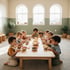 Kinder beim gemeinsamen Essen